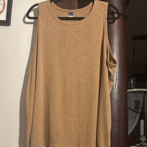 Old Navy Ribbed Tank Top in Tan
